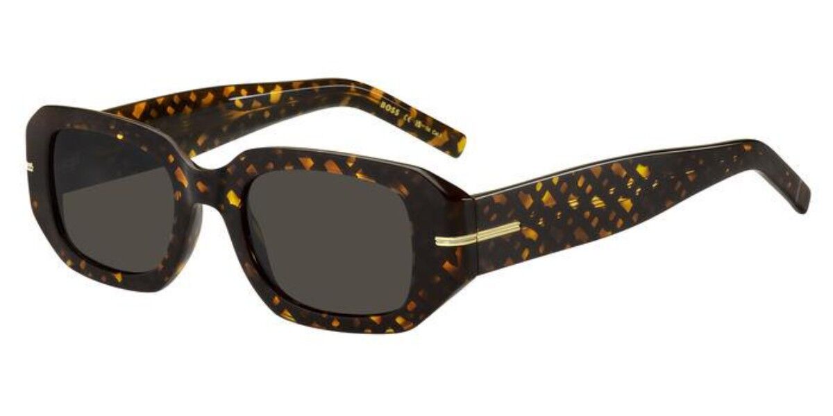 BOSS Boss 1608/S 2VM/IR, Tortoiseshell frame, Solid Dark Grey lenses