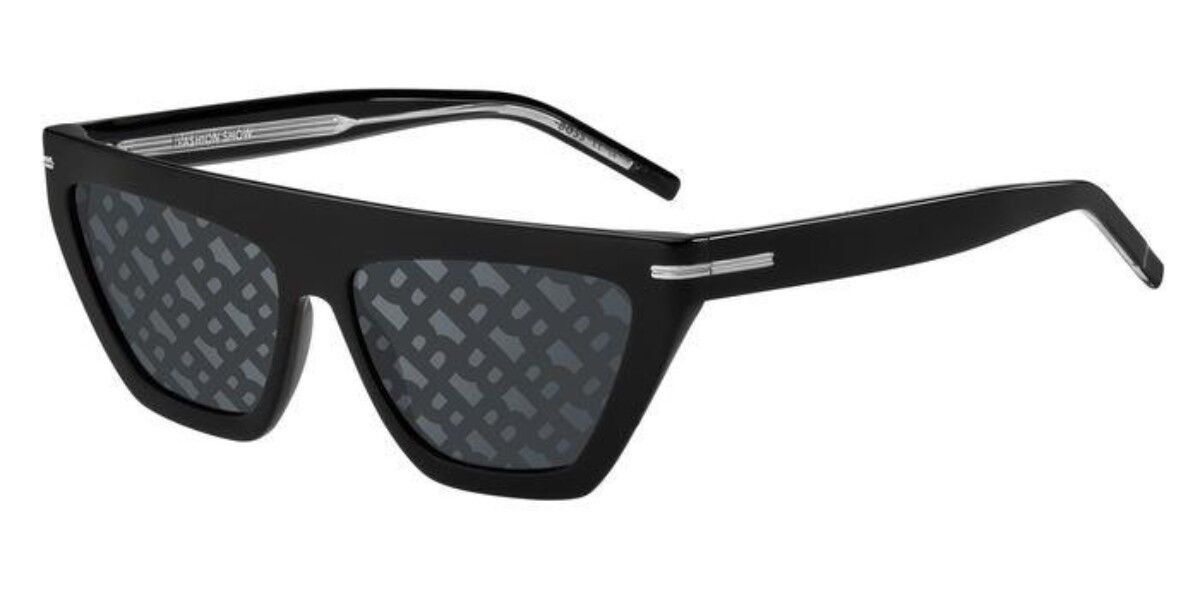 BOSS Boss 1609/S 807/MD, Black frame, Grey Silver Mirror lenses