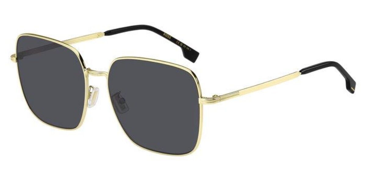 BOSS Boss 1613/F/SK Asian Fit J5G/IR, Gold frame, Solid Dark Grey lenses