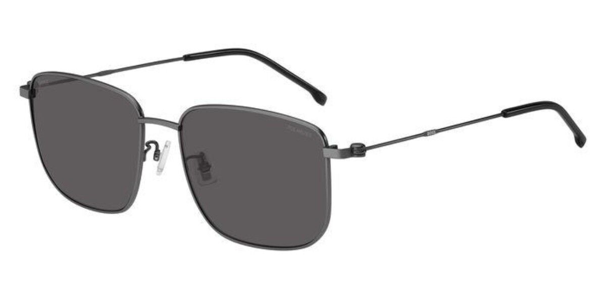 BOSS Boss 1619/F/S Asian Fit R80/M9, Gunmetal frame, Solid Dark Grey lenses