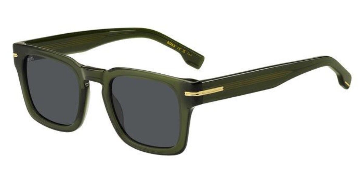 BOSS Boss 1625/S 1ED/IR, Green frame, Solid Dark Grey lenses