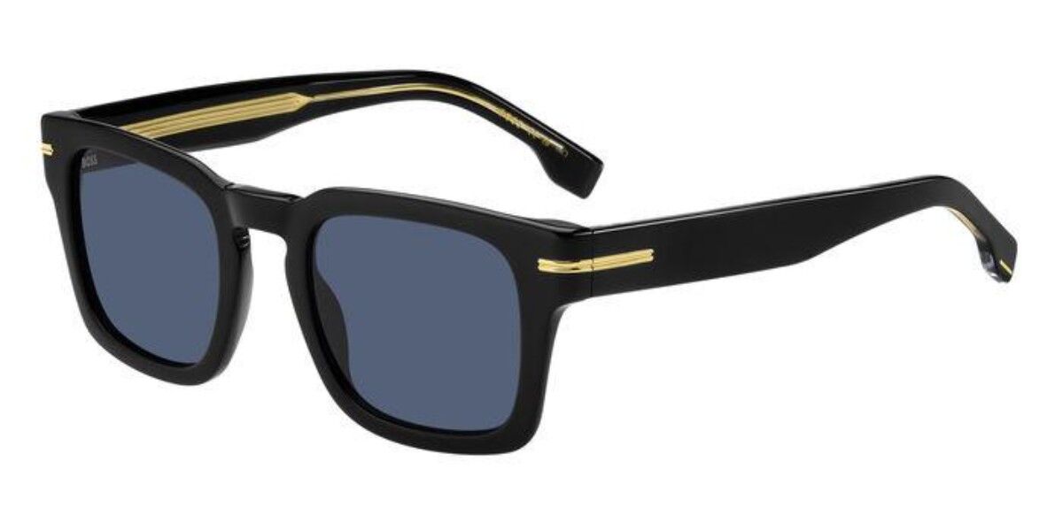 BOSS Boss 1625/S 807/KU, Black frame, Solid Dark Blue lenses