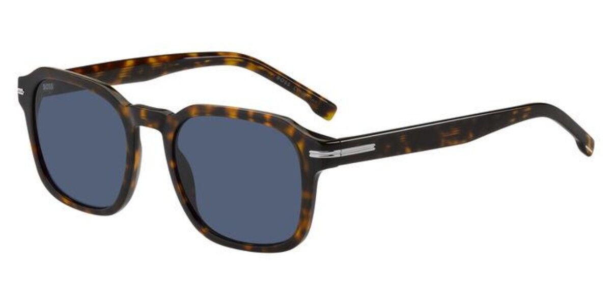 BOSS Boss 1627/S 086/KU, Tortoiseshell frame, Solid Dark Blue lenses