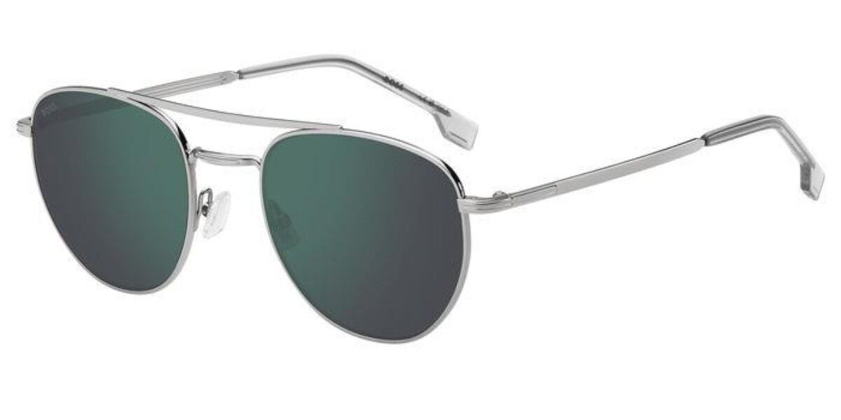 BOSS Boss 1631/S 6LB/MT, Silver frame, Green Mirror lenses
