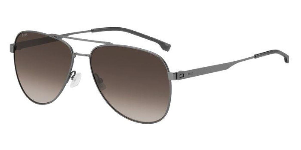 BOSS Boss 1641/S R80/HA, Silver frame, Gradient Dark Brown lenses