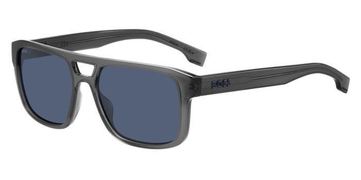 BOSS Boss 1648/S KB7/KU, Grey frame, Solid Dark Blue lenses