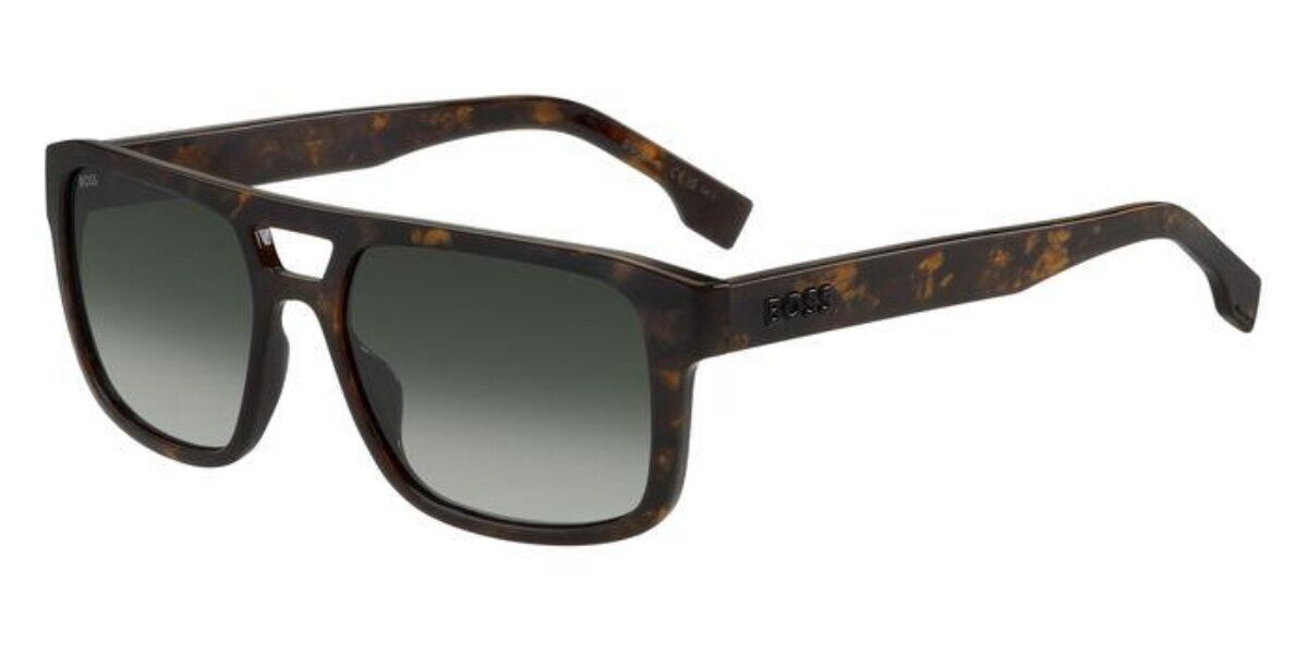BOSS Boss 1648/S 086/9K, Tortoiseshell frame, Gradient Dark Green lenses