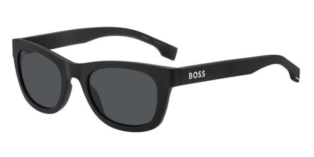 BOSS Boss 1649/S 80S/IR, Black frame, Solid Dark Grey lenses