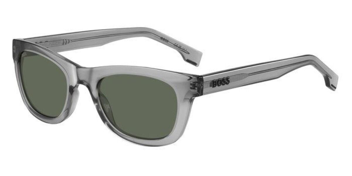 BOSS Boss 1649/S KB7/QT, Grey frame, Solid Dark Green lenses