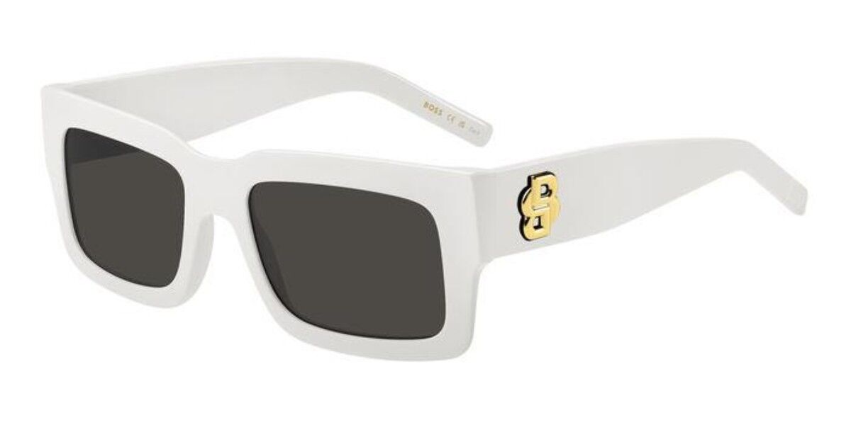 BOSS Boss 1654/S VK6/IR, White frame, Solid Dark Grey lenses