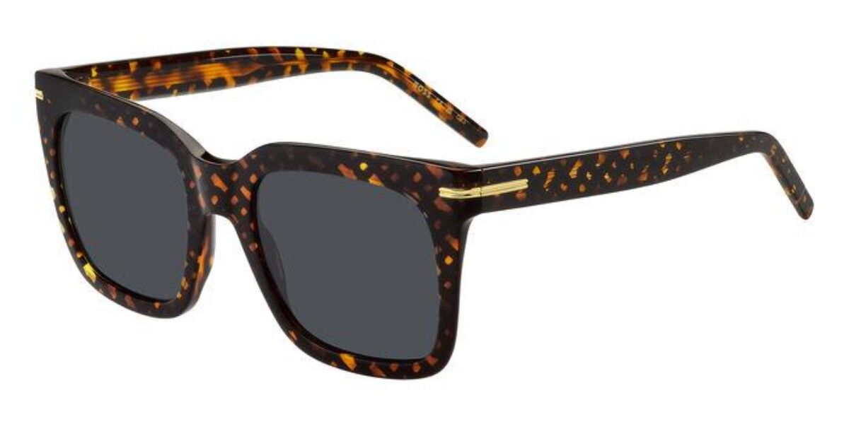 BOSS Boss 1656/S 2VM/IR, Tortoiseshell frame, Solid Dark Grey lenses