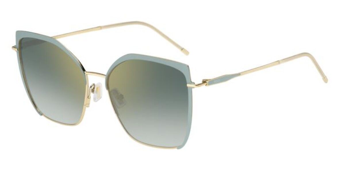 BOSS 1708/S PEF/EZ, Green frame, Gradient Green Grey Full Mirror lenses