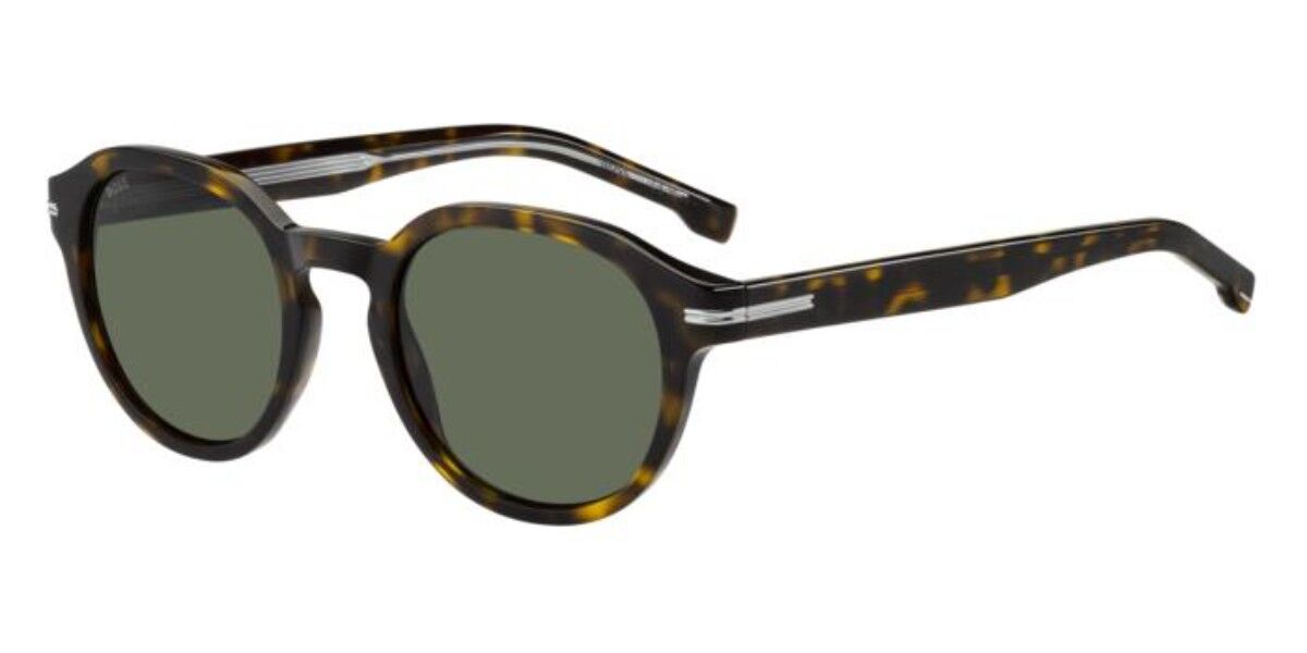 BOSS 1721/S 086/QT, Tortoiseshell frame, Solid Dark Green lenses