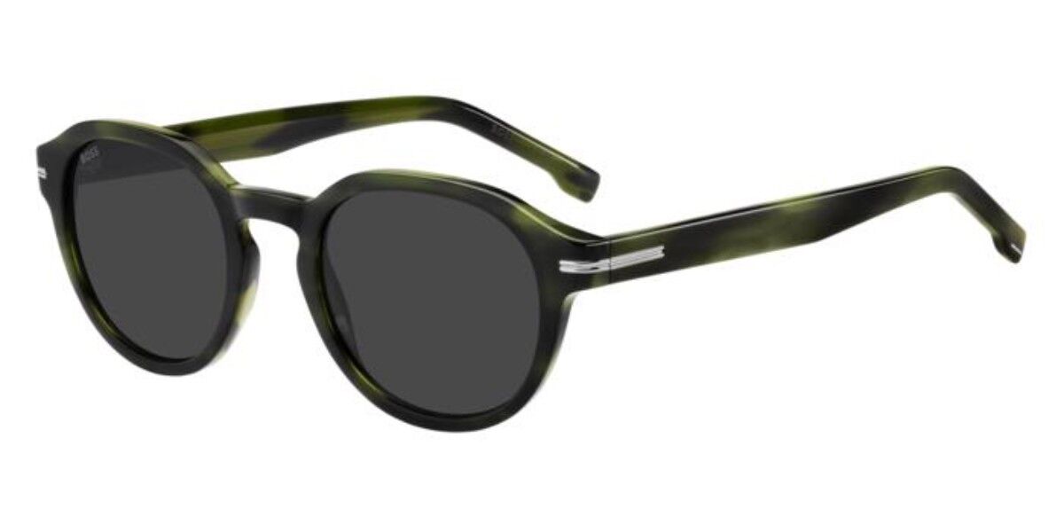 BOSS 1721/S 6AK/IR, Green frame, Solid Dark Grey lenses