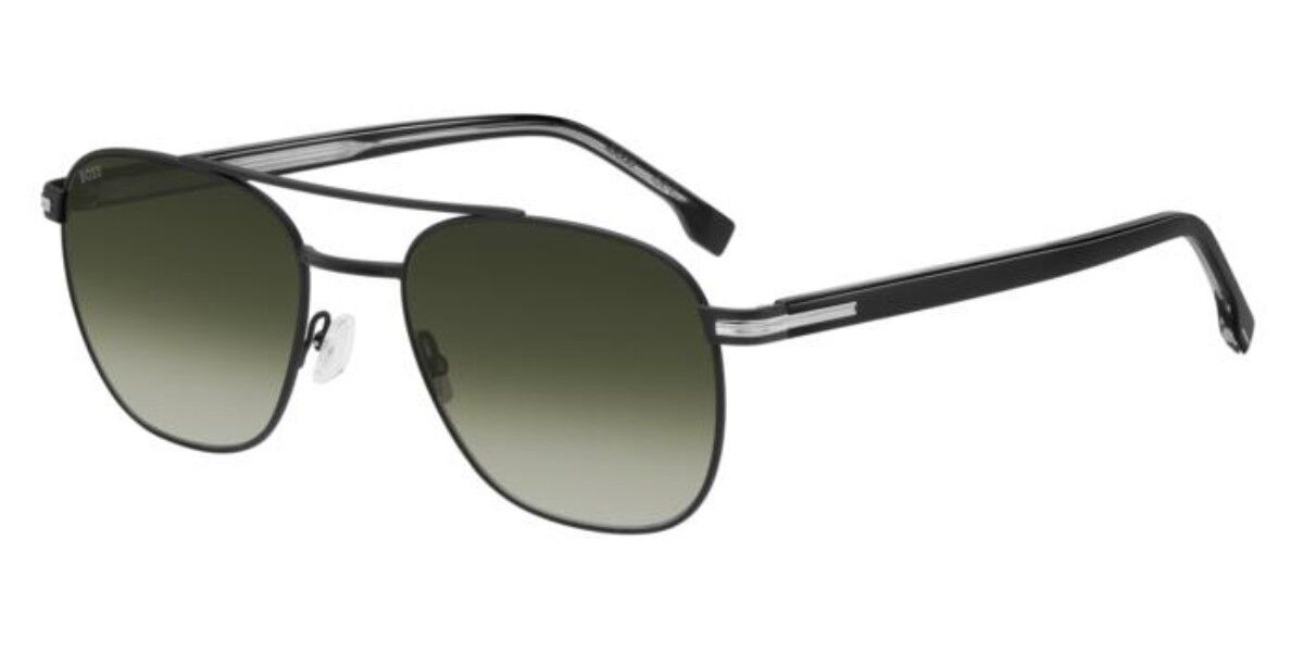 BOSS 1723/S K87/9K, Silver frame, Gradient Dark Green lenses