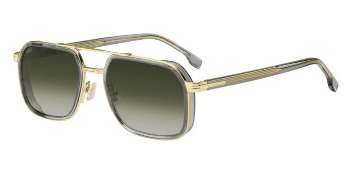 BOSS 1724/S FT3/9K, Gold frame, Gradient Dark Green lenses