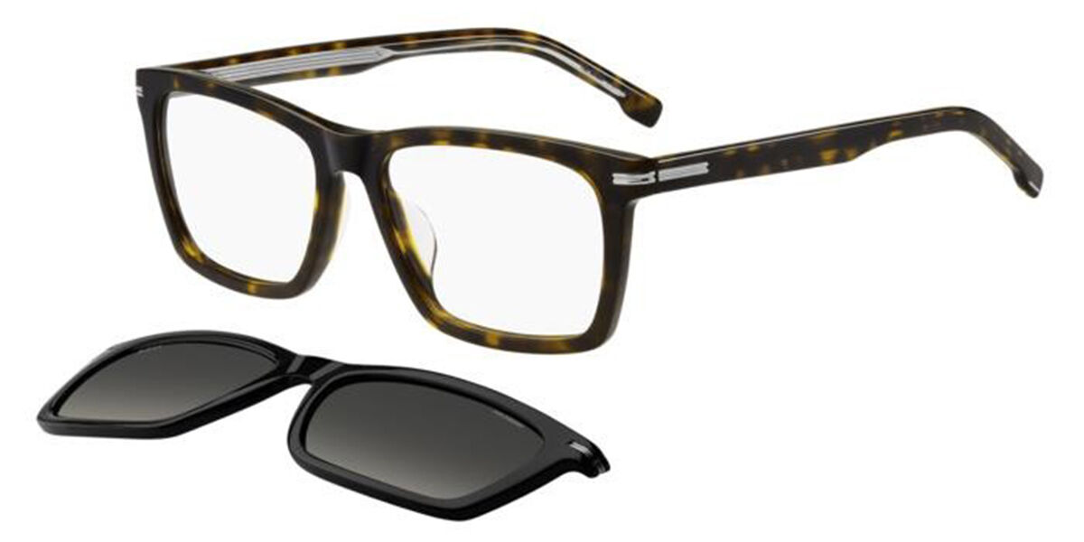 BOSS 1726/G/CS Asian Fit with Clip-On WR7/LB, Tortoiseshell frame