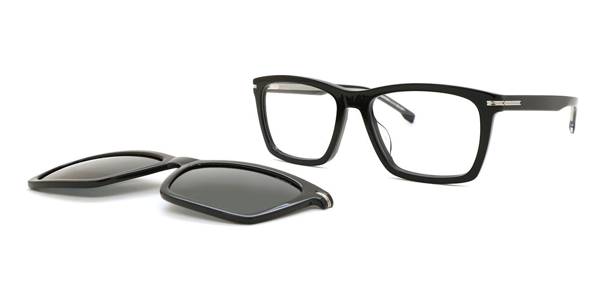 BOSS 1726/G/CS Asian Fit with Clip-On 807/M9, Black frame