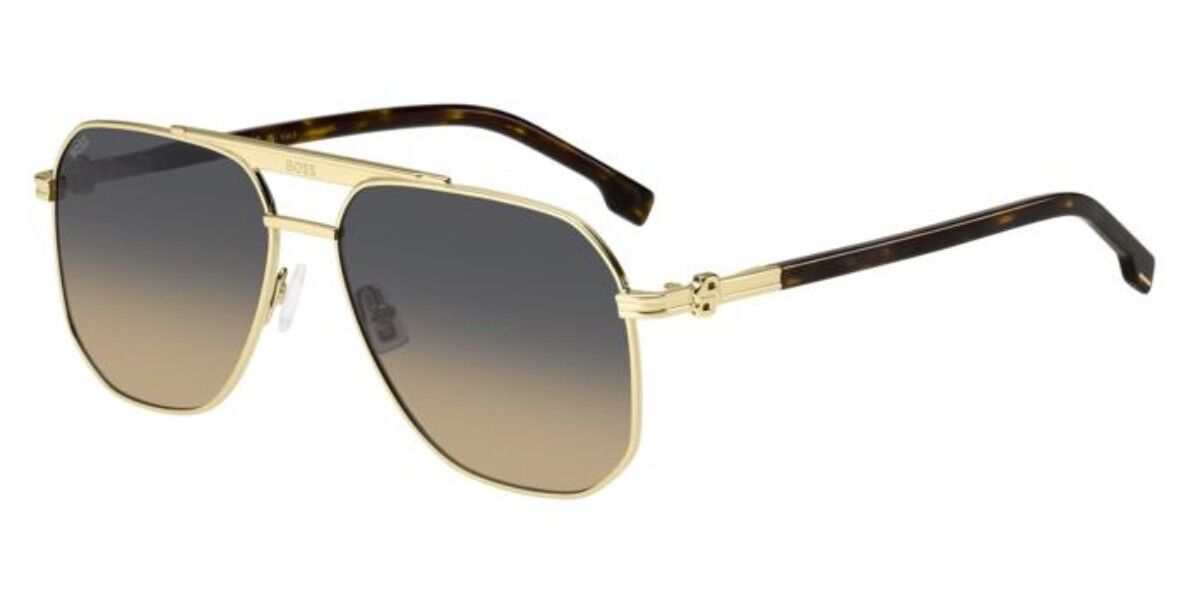 BOSS 1743/S 06J/C9, Gold frame, Gradient Grey Bronze Brown lenses