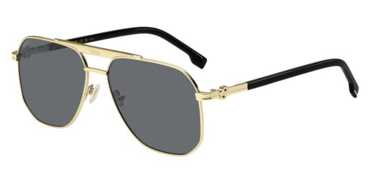 BOSS 1743/S RHL/2K, Gold frame, Dark Grey lenses
