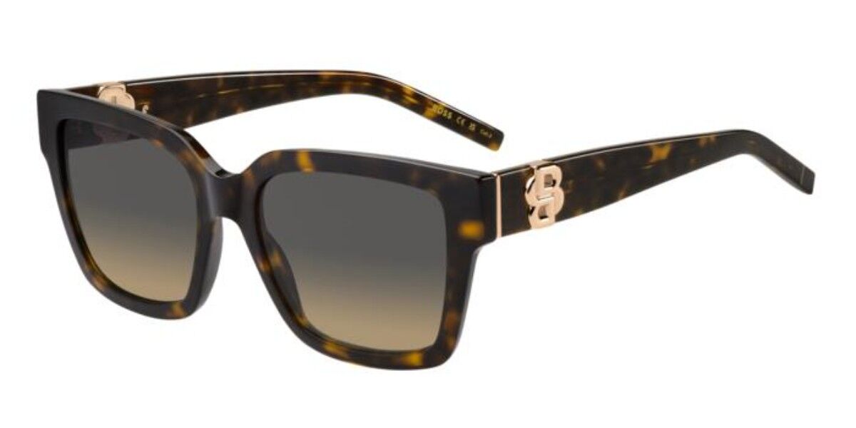 BOSS 1744/S 086/PR, Tortoiseshell frame, Double Gradient Grey Brown lenses
