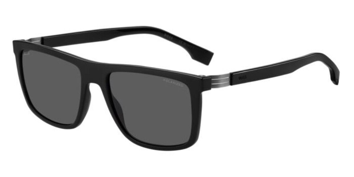 BOSS 1699/S Polarized 807/M9, Black frame, Solid Dark Grey lenses