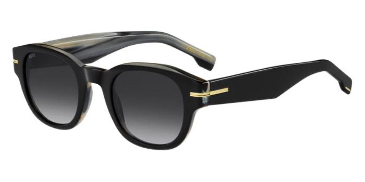 BOSS 1717/S QF6/1I, Black frame, Gradient Dark Grey lenses