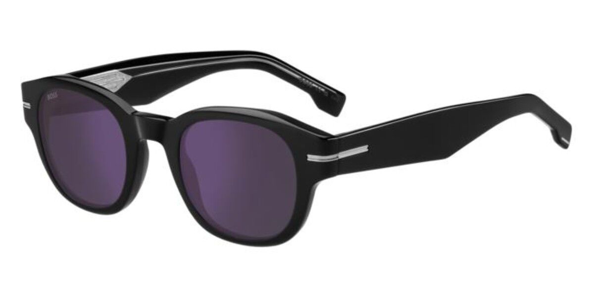BOSS 1717/S 807/LZ, Black frame, Purple Mirror lenses