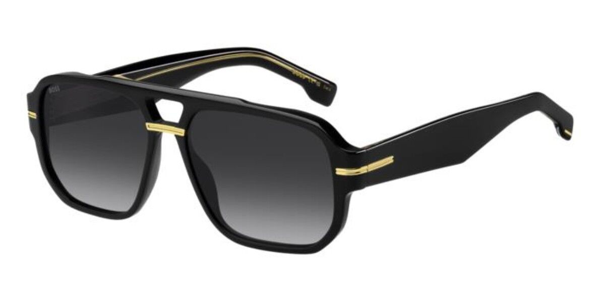 BOSS 1718/S 807/1I, Black frame, Gradient Dark Grey lenses