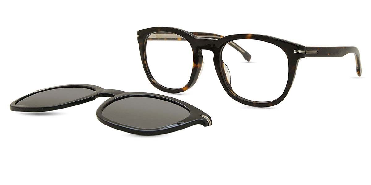 BOSS 1725/G/CS Asian Fit with Clip-On WR7/LB, Tortoiseshell frame