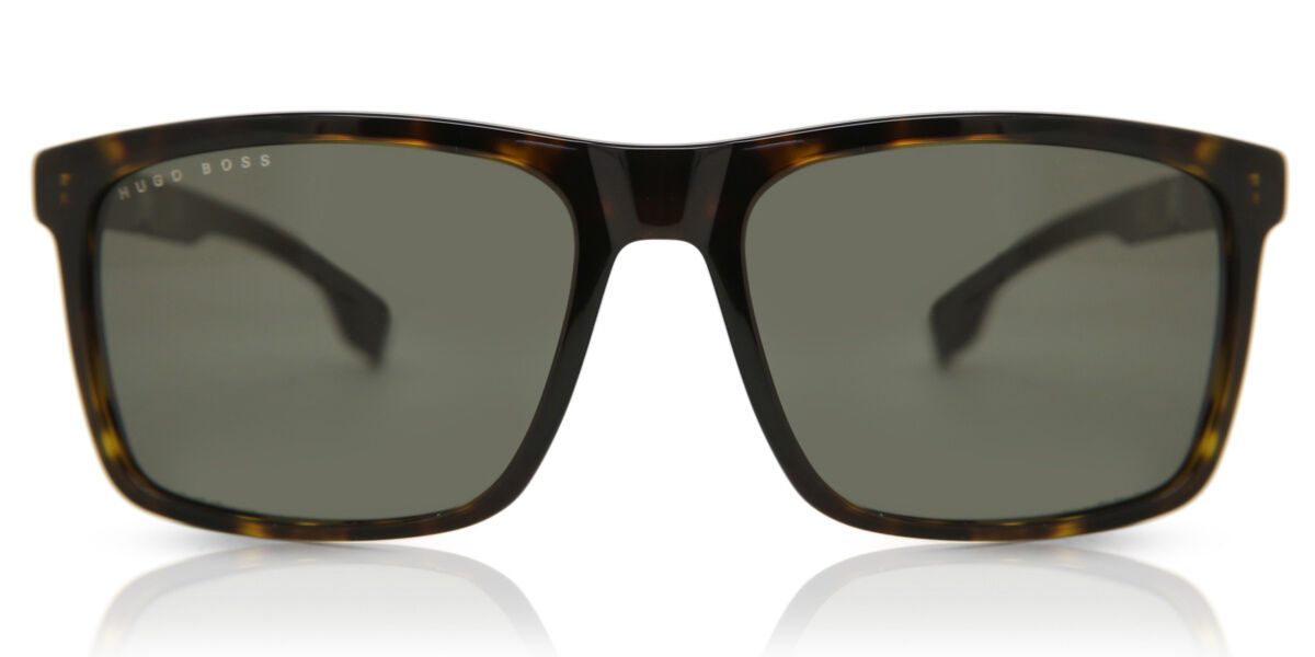 BOSS Boss 1036/S 086/QT, Tortoiseshell frame, Green lenses