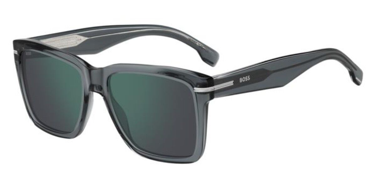 BOSS 1745/S KB7/2G, Grey frame, Green Mirror lenses