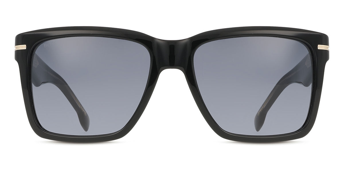 BOSS 1745/S 807/1I, Black frame, Gradient Solid Grey Brown lenses