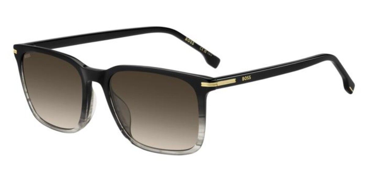 BOSS 1749/G/S Asian Fit EDM/HA, Black frame, Gradient Dark Brown lenses