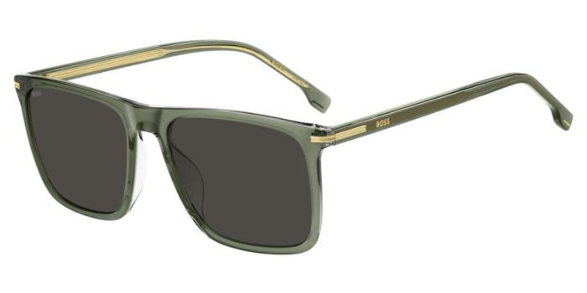 BOSS 1750/G/S Asian Fit B59/IR, Green frame, Solid Dark Grey lenses