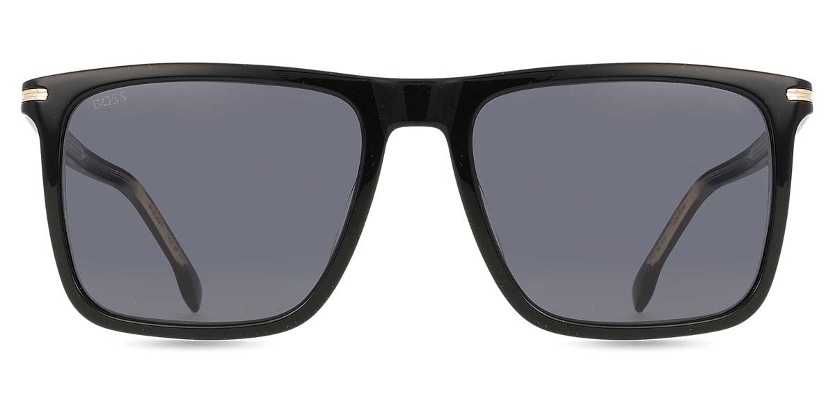 BOSS 1750/G/S Asian Fit 807/IR, Black frame, Solid Dark Grey lenses