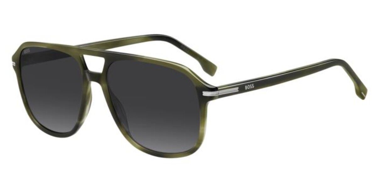 BOSS 1751/S 6AK/9O, Green frame, Gradient Dark Grey lenses