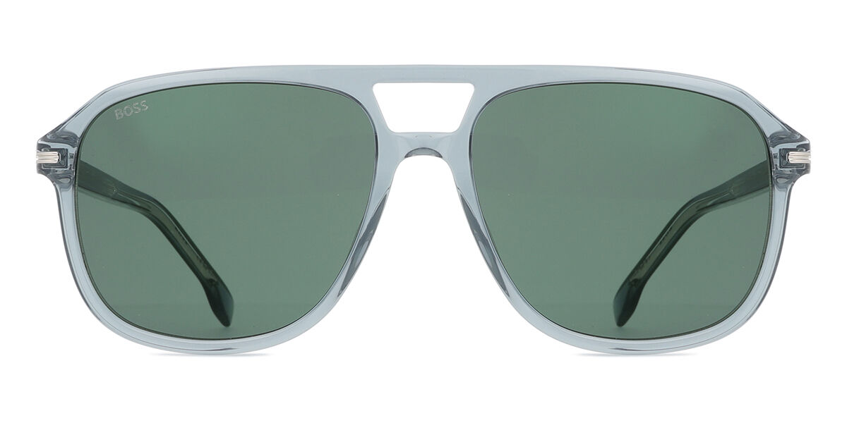BOSS 1751/S CBL/MT, Grey frame, Green Mirror lenses