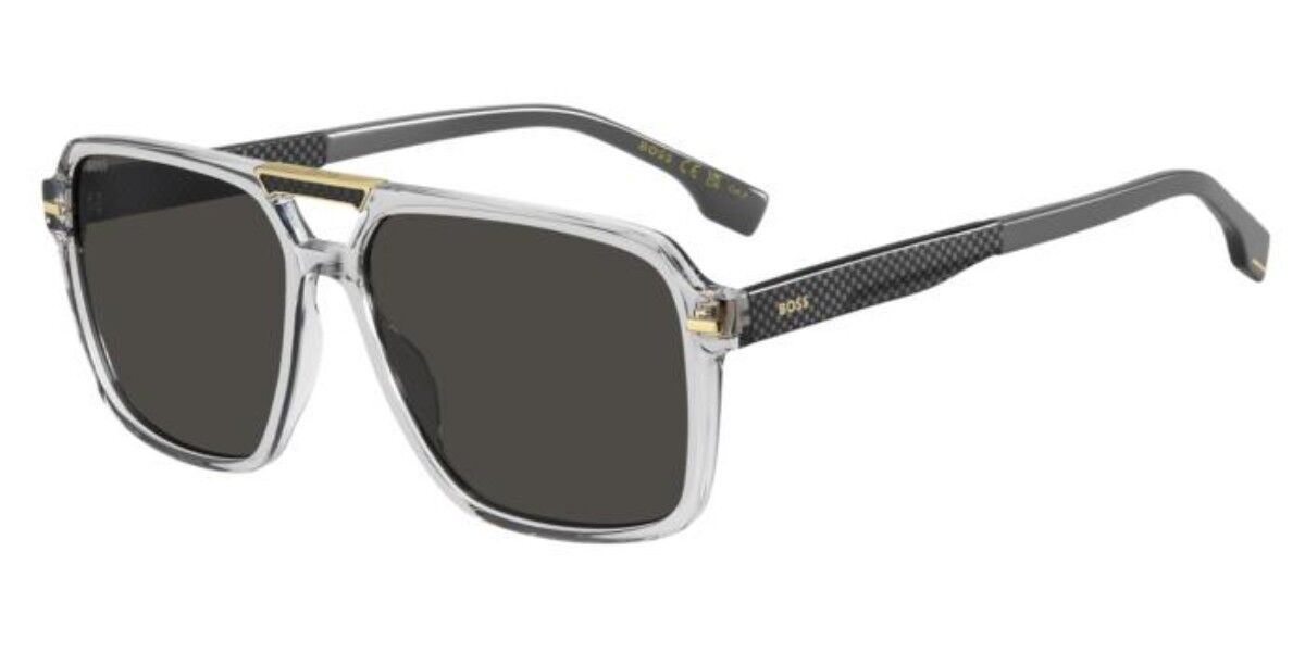 BOSS 1766/S KB7/IR, Grey frame, Solid Dark Grey lenses