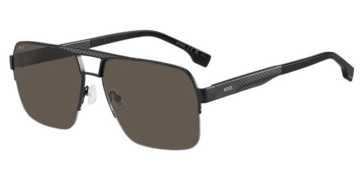 BOSS 1767/S 003/IR, Black frame, Solid Dark Grey lenses