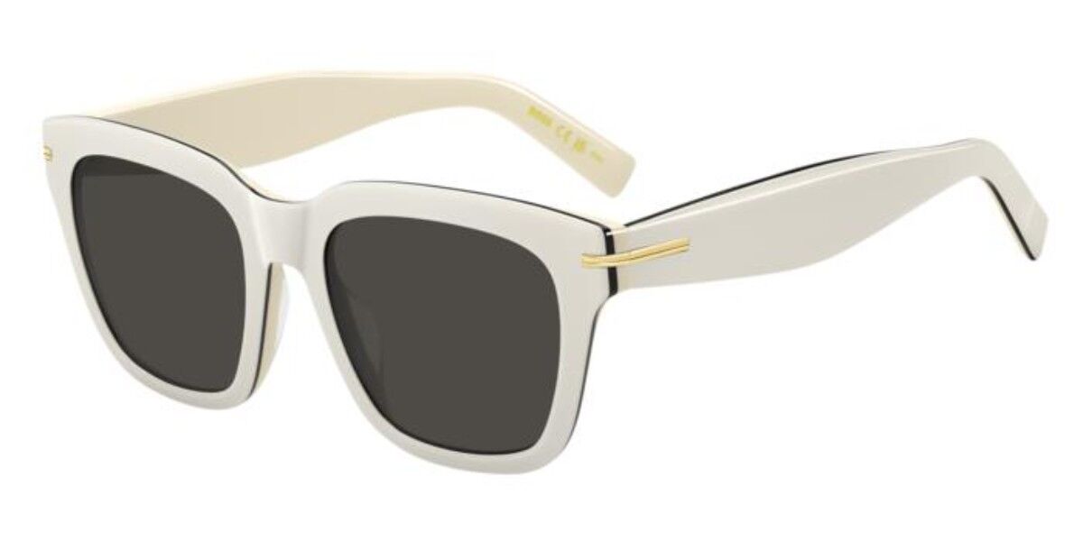 BOSS 1778/G/S Asian Fit CCP/IR, White frame, Solid Dark Grey lenses