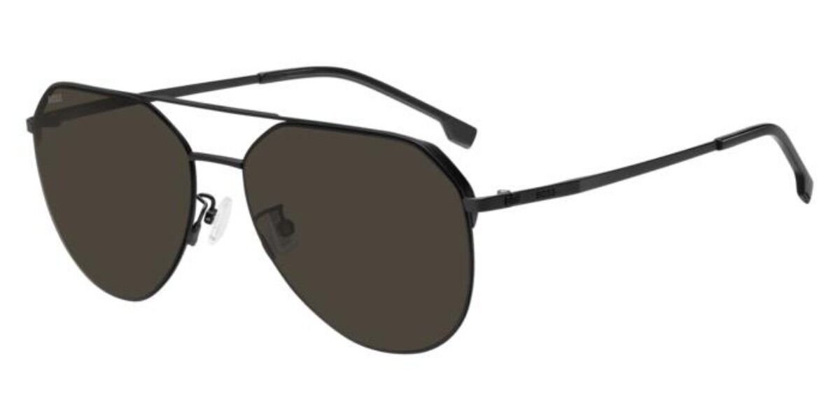 BOSS 1795/F/S Asian Fit 003/IR, Black frame, Solid Dark Grey lenses