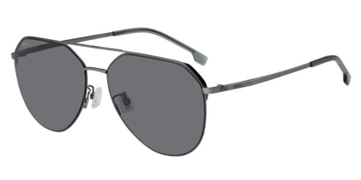 BOSS 1795/F/S Asian Fit KJ1/IR, Gunmetal frame, Solid Dark Grey lenses