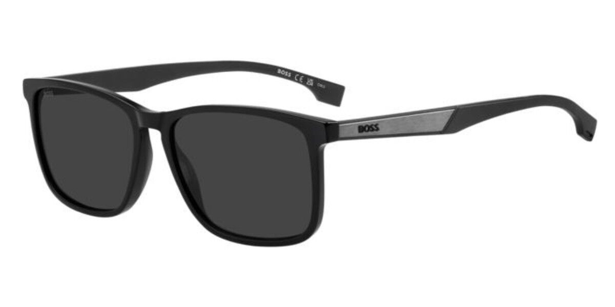 BOSS 1825/S 807/IR, Black frame, Solid Dark Grey lenses