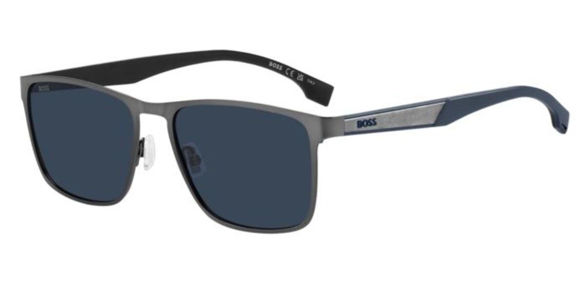 BOSS 1826/S R80/KU, Gunmetal frame, Solid Dark Blue lenses