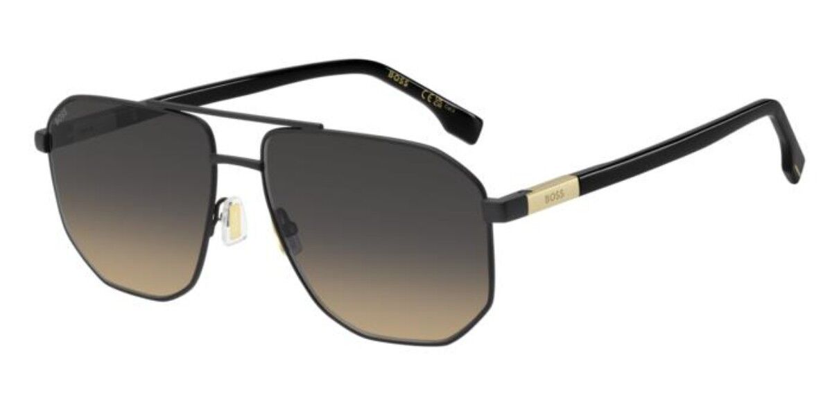 BOSS 1832/S 003/PR, Black frame, Double Gradient Grey Brown lenses