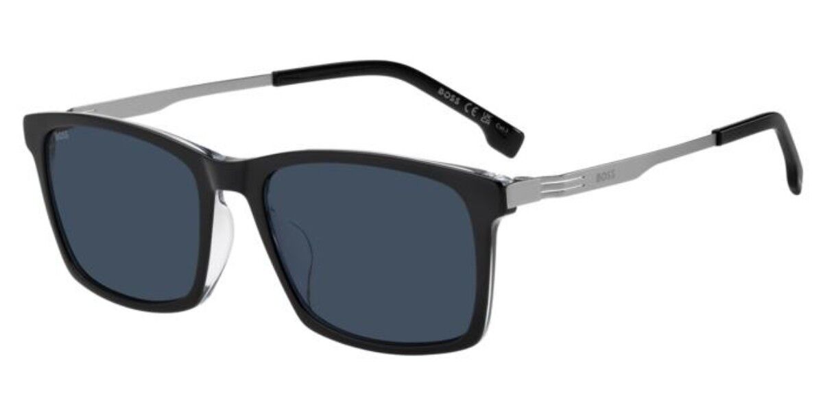 BOSS 1836/G/S Asian Fit 7C5/KU, Black frame, Solid Dark Blue lenses