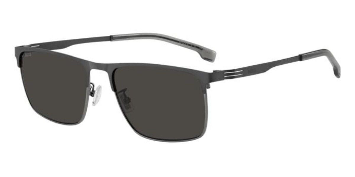 BOSS 1837/G/S Asian Fit SVK/IR, Gunmetal frame, Solid Dark Grey lenses