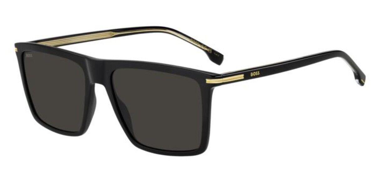 BOSS 1844/S 807/IR, Black frame, Solid Dark Grey lenses