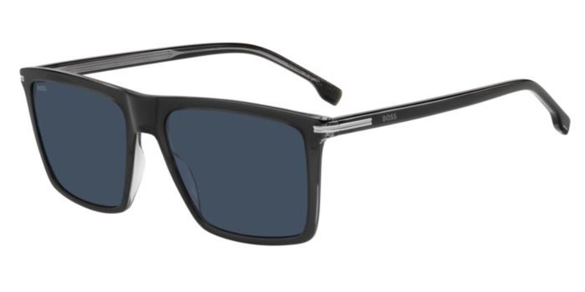 BOSS 1844/S KB7/KU, Grey frame, Solid Dark Blue lenses